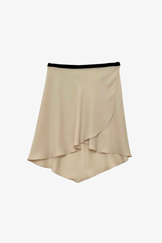 IVORY long wrap skirt