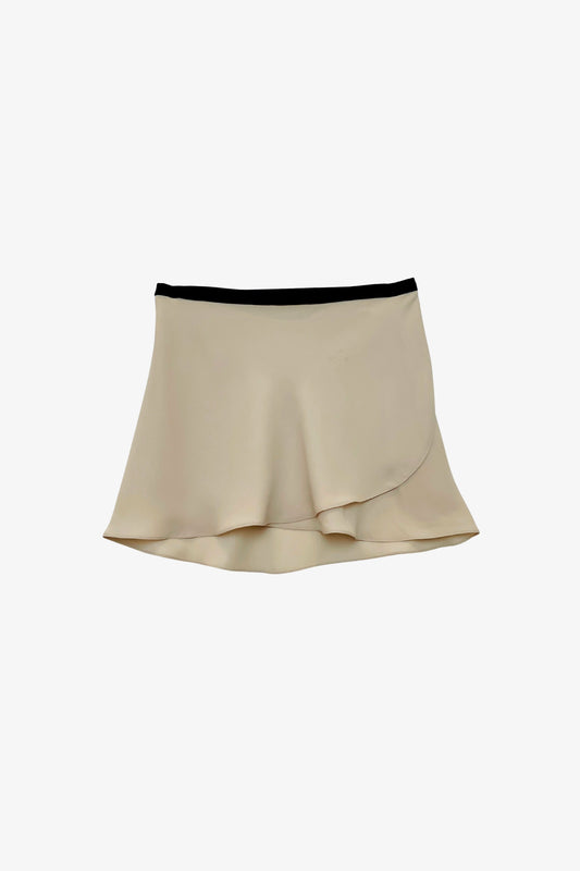 IVORY short wrap skirt